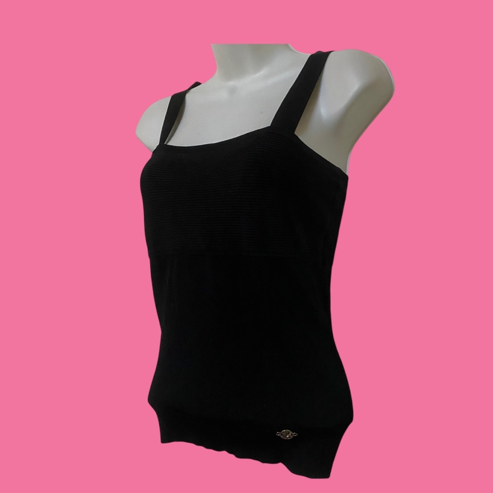 Y2K Black Bebe Bandage Bodycon Top ✨